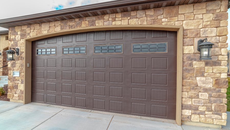 Garage door needing new weatherstripping